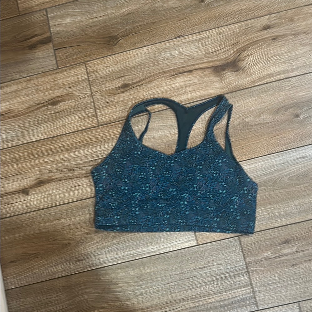 ZYIA Blue Patterned Sports Bra